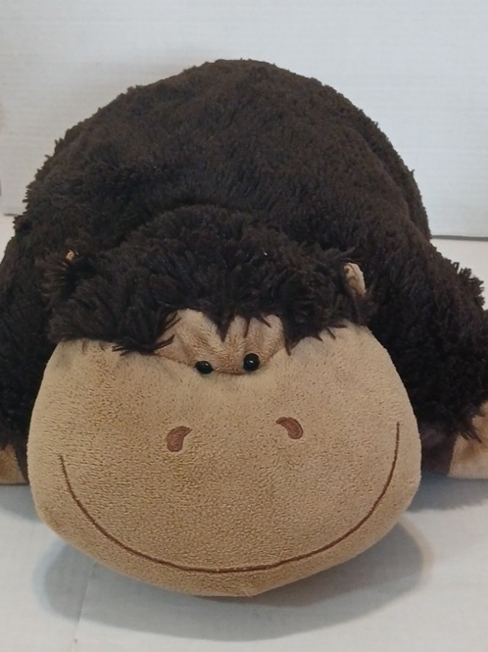 Pillow Pets Plush Brown Silly Monkey Fold-out Washable Med. Rare 2010